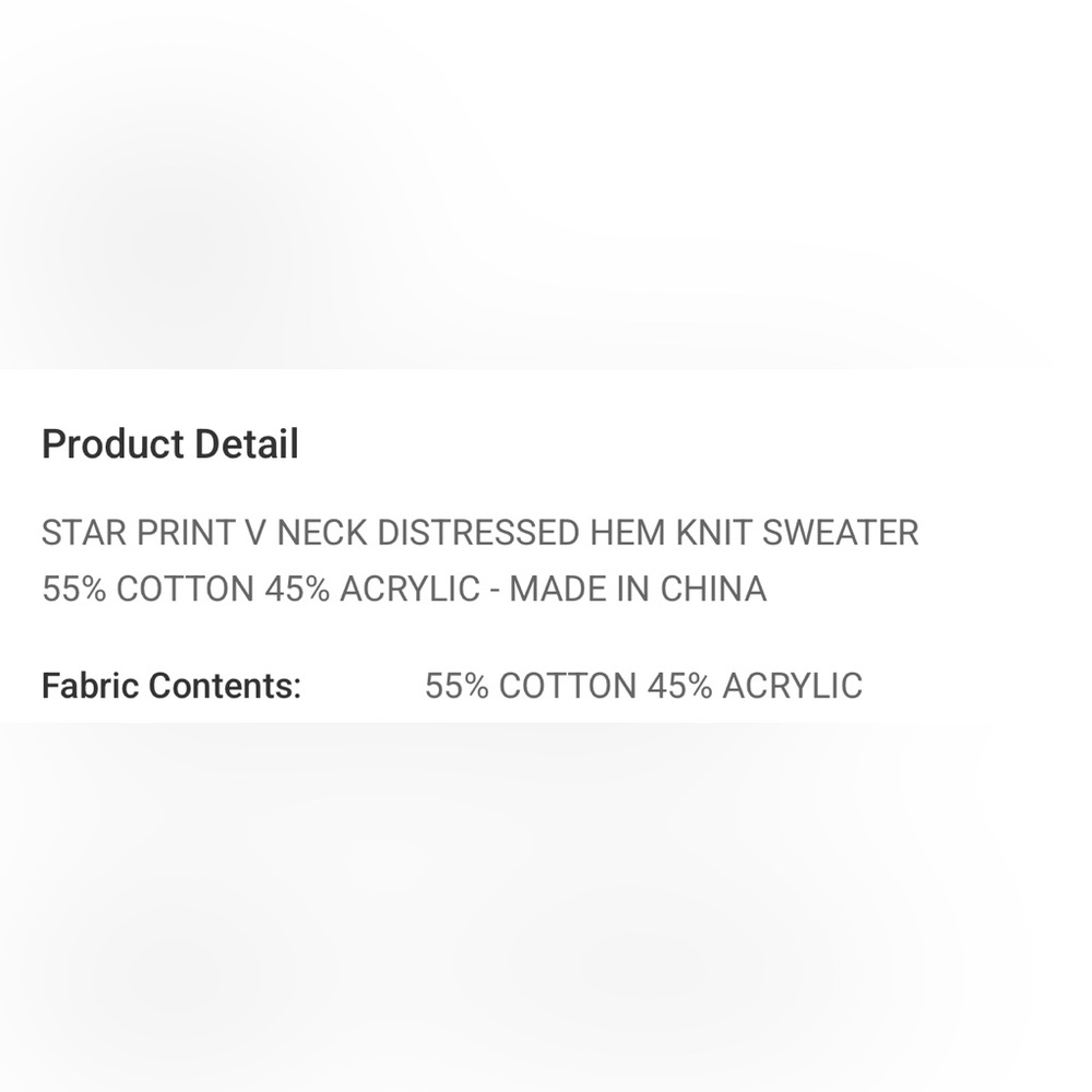 Miracle Black White Star print V Neck Long Sleeve Knit Sweater - Picture 5 of 6
